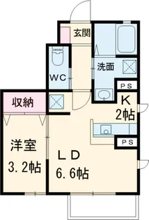 ヴィラ陽里(ヒカリ)【101号室】の間取り