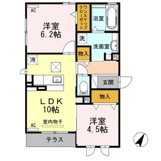 グラン シャリオB【1階】の間取り