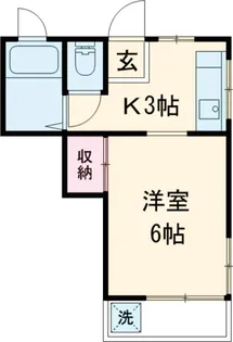 クレリア西村【102号室】の間取り