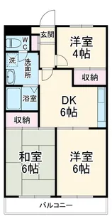 ハイデンス上の宮【2階】の間取り