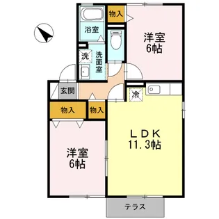 GREEN STAGE【1階】の間取り