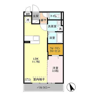 パストラル【3階】の間取り