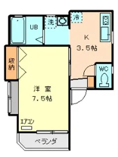 テレス綱島【201号室】の間取り