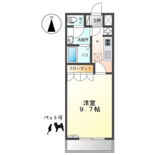 メゾンドヴァンベール【1階】の間取り