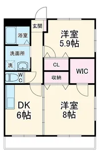 ブロードタウン大崎 B棟【2階】の間取り