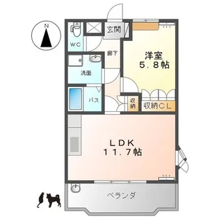 プロニティFujimi【2階】の間取り