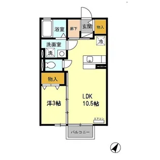 D’sモナリエ【2階】の間取り