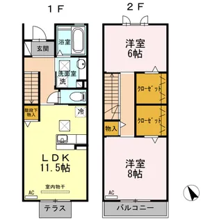 プレミール【103号室】の間取り