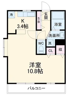 パレ・ロワイヤル Ⅰ棟【105号室】の間取り
