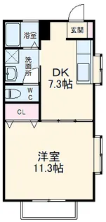 Bergおぐり【102号室】の間取り
