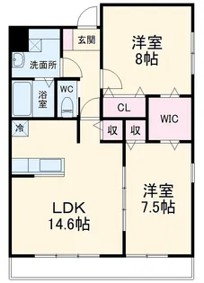 Flora若狭【1階】の間取り