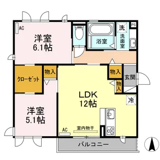 ボヌールⅢ【302号室】の間取り