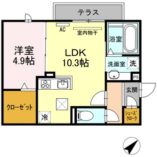 アメニティ橋口【1階】の間取り