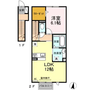 レセンテ須田 A【2階】の間取り