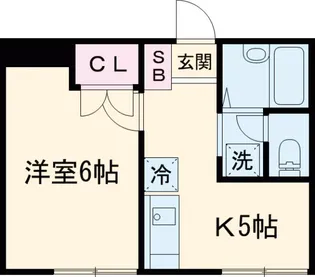 メゾンエイト【1階】の間取り