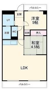 ウィズユー苅安賀【2階】の間取り