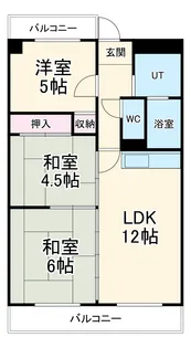 ウィズユー苅安賀【4階】の間取り