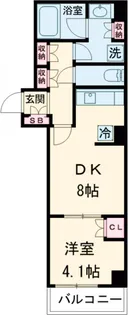 コスモリード奥沢【203号室】の間取り