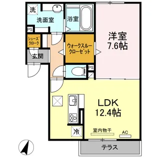 ファーム ヴィレッジ 三番館【101号室】の間取り