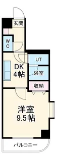 ウェークフォレストブロンド【4階】の間取り