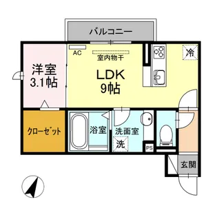 ティー.アイビー B【2階】の間取り