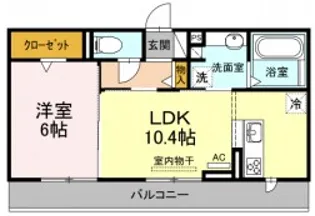 エレガンス草間【2階】の間取り
