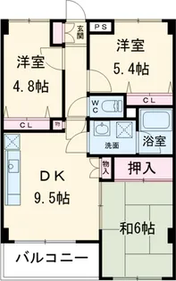 HARU菊名Ⅱ【4階】の間取り