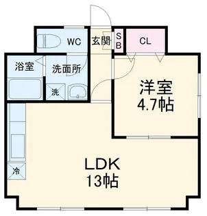 シャイニングシティー木曽川【1階】の間取り