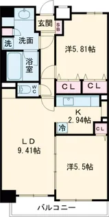 レジディア三軒茶屋Ⅱ【5階】の間取り