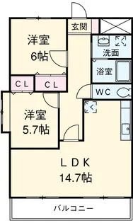 ハイツオレンジ A【3階】の間取り