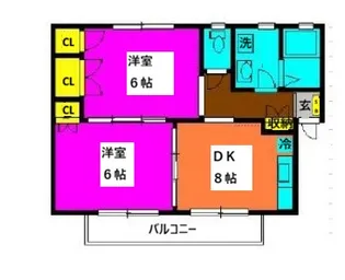 タウンハウスB【1階】の間取り