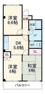 エクシードC【201号室】の間取り