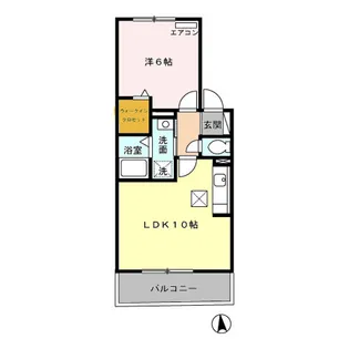 ラ・テール B【1階】の間取り