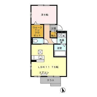 レジデンス ミツ2 A【1階】の間取り