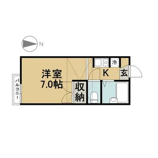 レオパレス福塚【1階】の間取り