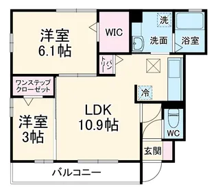 ルミナス松本【1階】の間取り