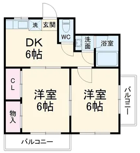 ローズハイツ【1階】の間取り
