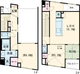 ソアラノーム碑文谷【1階】の間取り