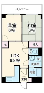 ライフメゾン清水【1階】の間取り