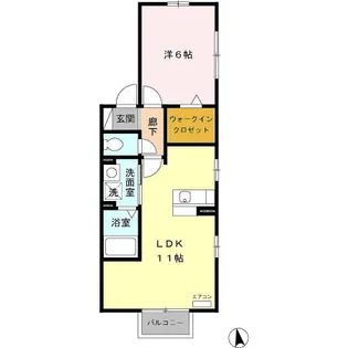 ウエストパーク【2階】の間取り