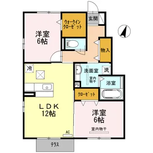 Casa今伊勢【103号室】の間取り