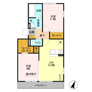 グレイスヴィラ【2階】の間取り