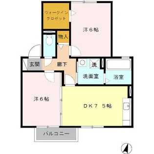 リバティ ヒルズ【202号室】の間取り
