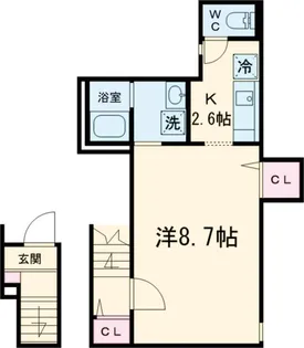 シレンツィオ目黒【2階】の間取り
