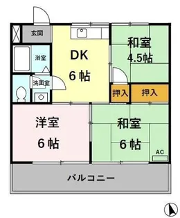 晴新コーポラス【2階】の間取り