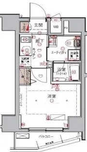 ハーモニーレジデンス大森WEST【2階】の間取り