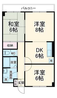 宮の下マンション【204号室】の間取り