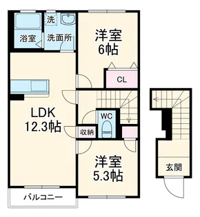 小池花水木【2階】の間取り