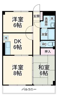 宮の下マンション【302号室】の間取り
