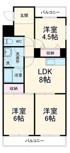 エスポアール ハル【2階】の間取り